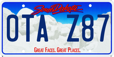 SD license plate 0TAZ87