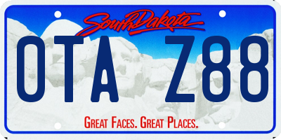 SD license plate 0TAZ88