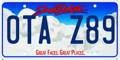 SD license plate 0TAZ89