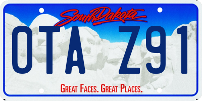 SD license plate 0TAZ91