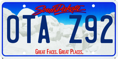 SD license plate 0TAZ92