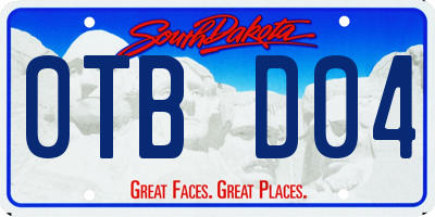 SD license plate 0TBD04