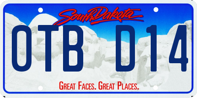 SD license plate 0TBD14