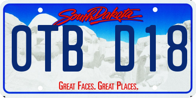 SD license plate 0TBD18