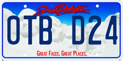 SD license plate 0TBD24