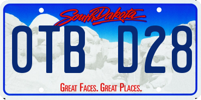 SD license plate 0TBD28