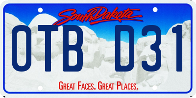 SD license plate 0TBD31
