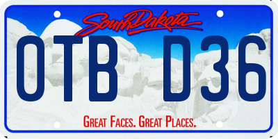 SD license plate 0TBD36