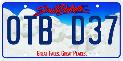 SD license plate 0TBD37