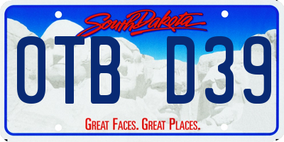 SD license plate 0TBD39
