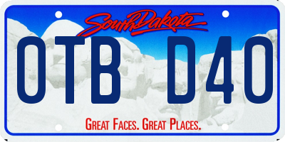 SD license plate 0TBD40