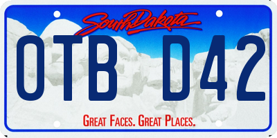 SD license plate 0TBD42