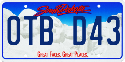 SD license plate 0TBD43