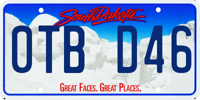 SD license plate 0TBD46