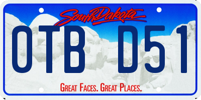 SD license plate 0TBD51