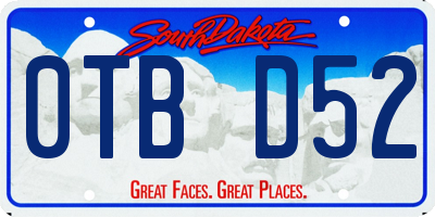 SD license plate 0TBD52