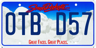 SD license plate 0TBD57