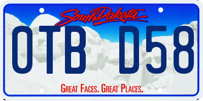 SD license plate 0TBD58