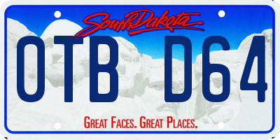SD license plate 0TBD64