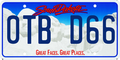 SD license plate 0TBD66