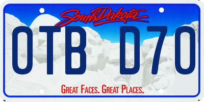 SD license plate 0TBD70