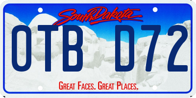 SD license plate 0TBD72