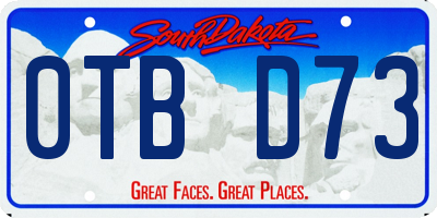 SD license plate 0TBD73