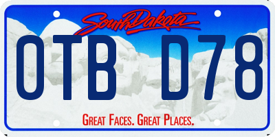 SD license plate 0TBD78