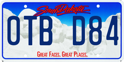 SD license plate 0TBD84