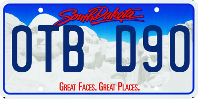SD license plate 0TBD90