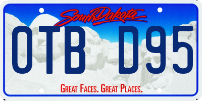 SD license plate 0TBD95