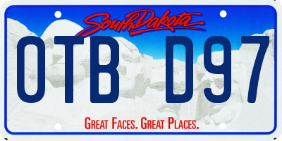 SD license plate 0TBD97