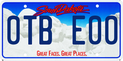 SD license plate 0TBE00
