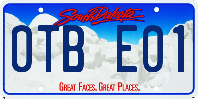 SD license plate 0TBE01