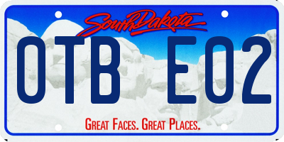SD license plate 0TBE02
