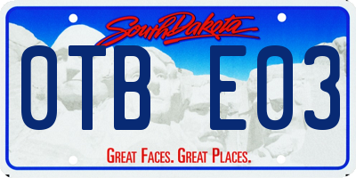 SD license plate 0TBE03