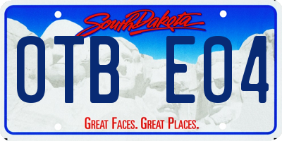 SD license plate 0TBE04