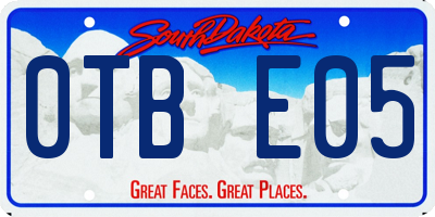 SD license plate 0TBE05