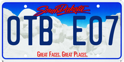 SD license plate 0TBE07