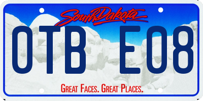SD license plate 0TBE08