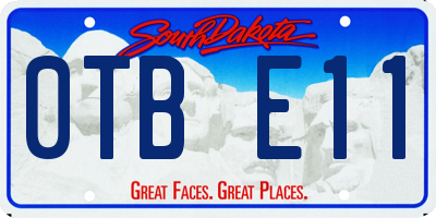 SD license plate 0TBE11