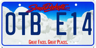 SD license plate 0TBE14