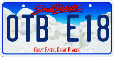 SD license plate 0TBE18