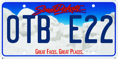 SD license plate 0TBE22