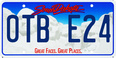 SD license plate 0TBE24