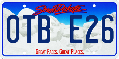 SD license plate 0TBE26