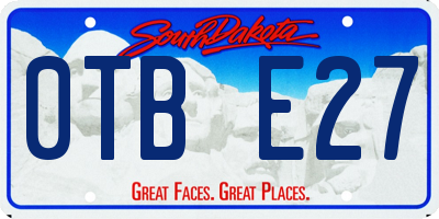SD license plate 0TBE27