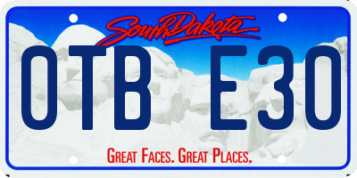 SD license plate 0TBE30