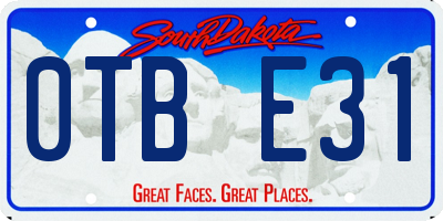 SD license plate 0TBE31