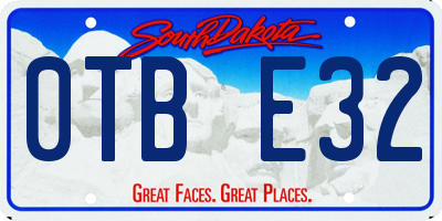 SD license plate 0TBE32